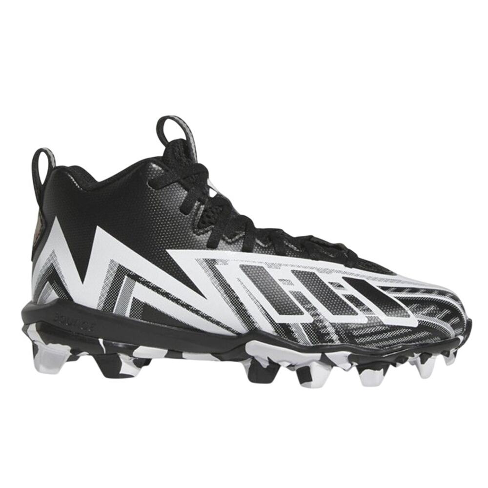 Adidas Youth Freak Spark MD 23 Football Cleats Size 10 Black White Athletic NWT